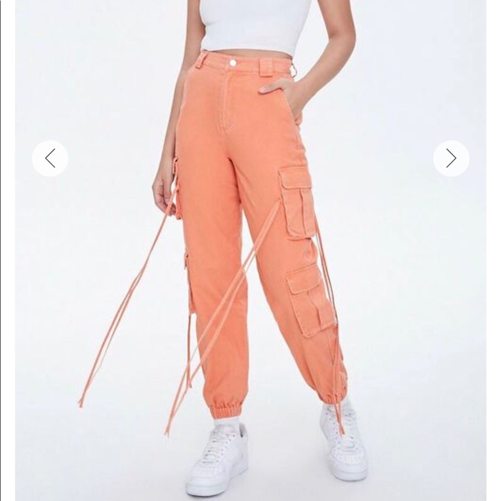 Cargo denim pants